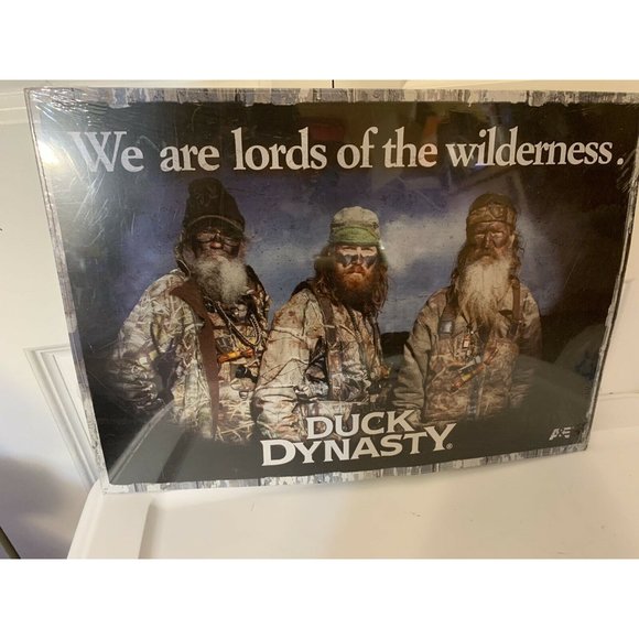 New DUCK DYNASTY METAL TIN SIGN 17"X12" WE ARE LORDS OF THE WILDERNESS - Picture 1 of 5